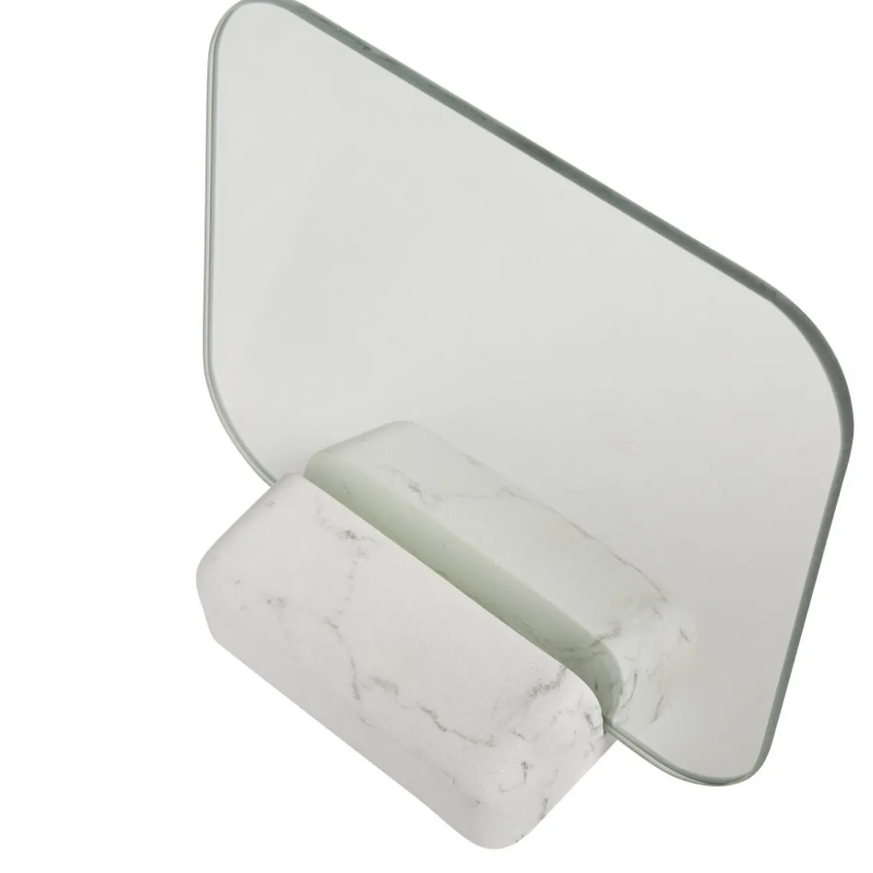 Miroir à poser avec socle déco effet marbre