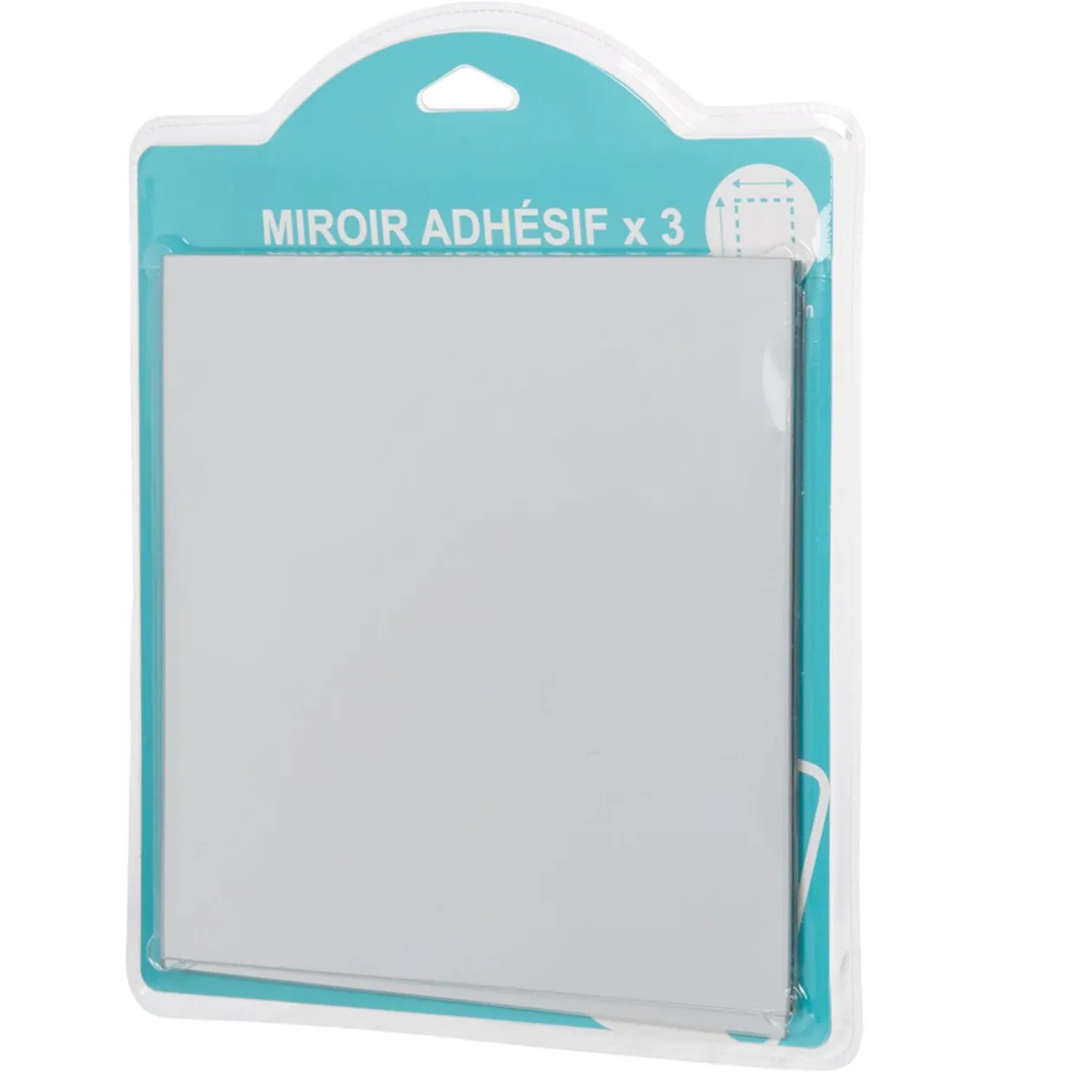 Miroir carré adhésif x3