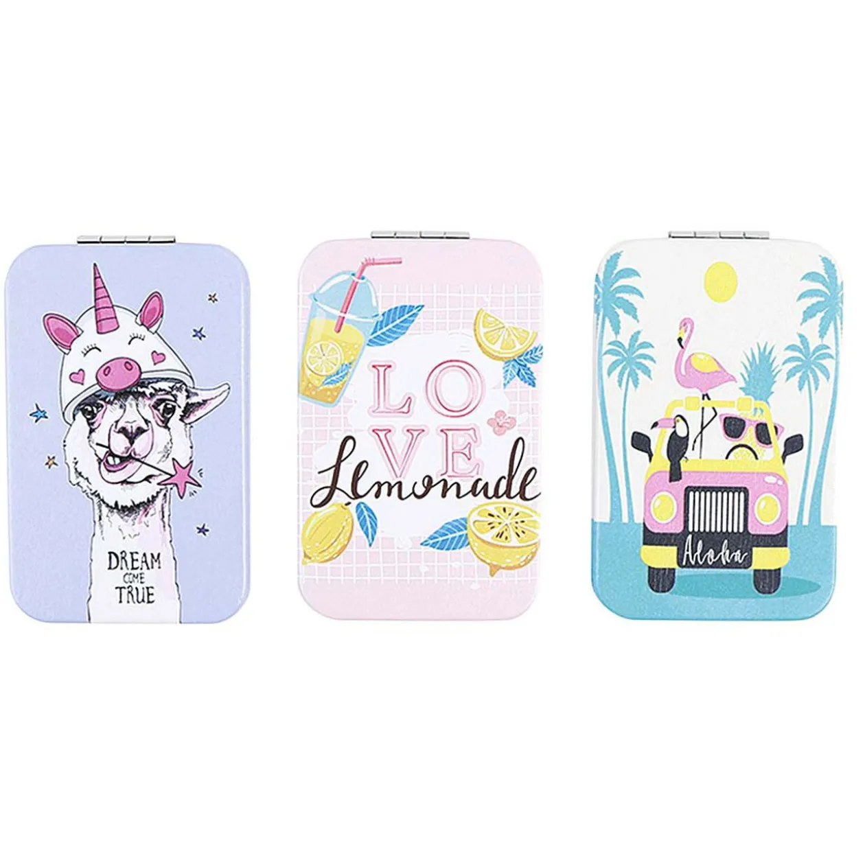 Miroir de poche design coloré