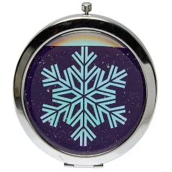 Miroir de poche motifs banquise métal