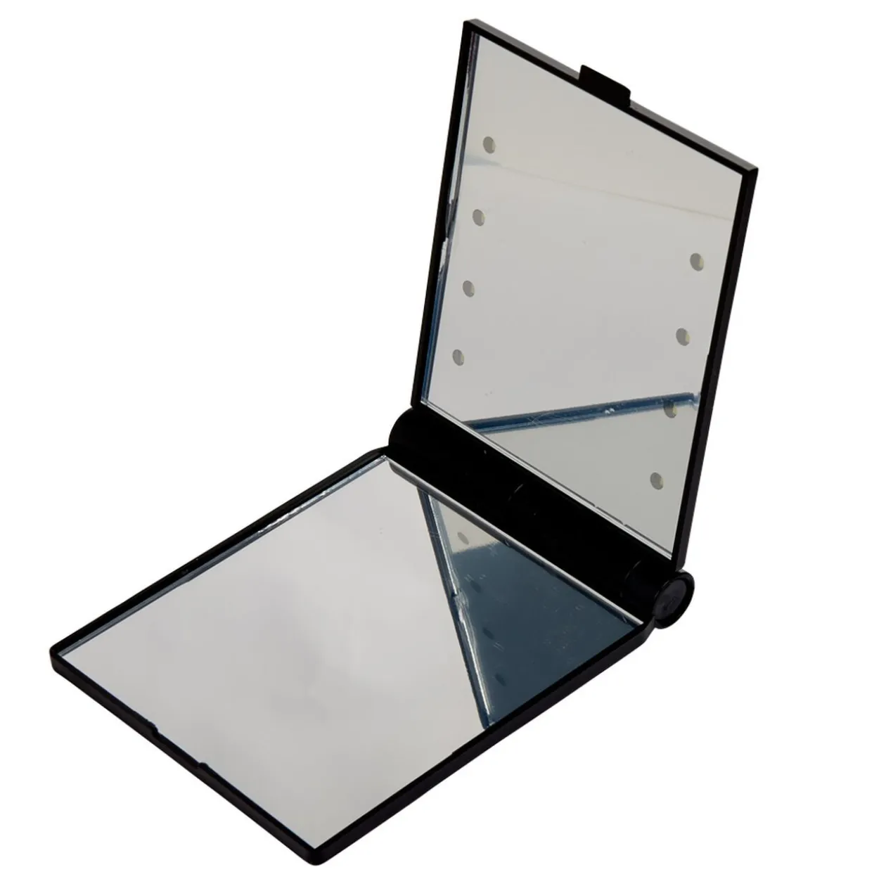 Miroir double carré noir LED