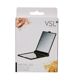 Miroir double carré noir LED