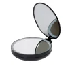 Miroir double rétractablesur pied rond noir LED