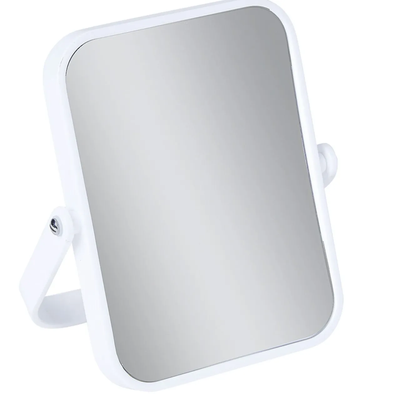 Miroir grossissant x1 x2 double face rectangulaire sur pied blanc