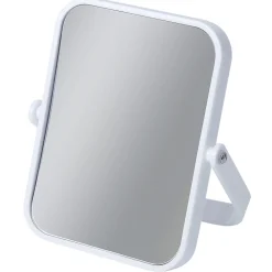Miroir grossissant x1 x2 double face rectangulaire sur pied blanc