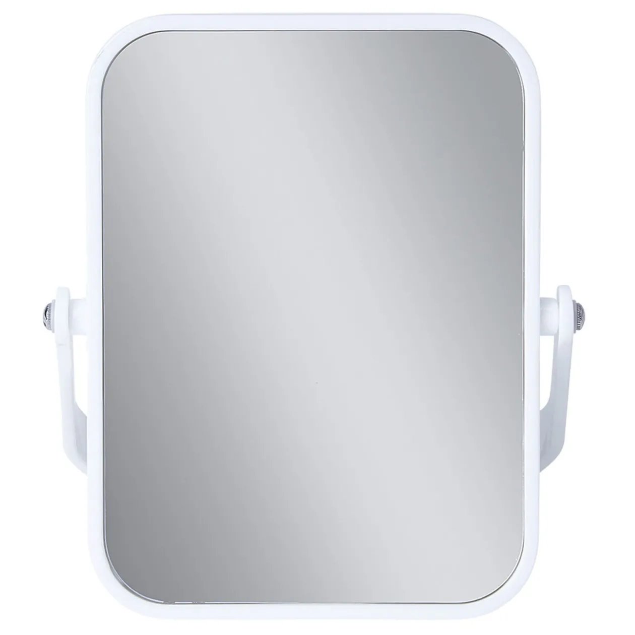 Miroir grossissant x1 x2 double face rectangulaire sur pied blanc