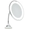 Miroir LED grossissant flexible et pivotant fixation ventouse