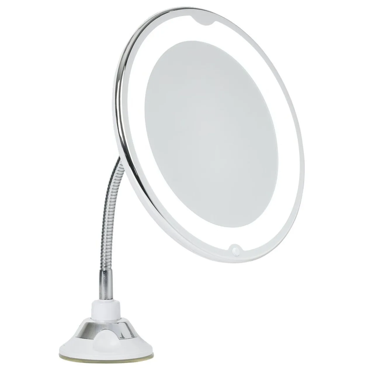 Miroir LED grossissant flexible et pivotant fixation ventouse