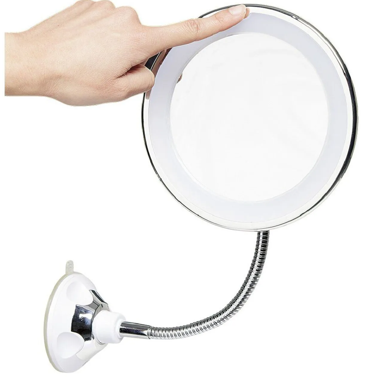 Miroir lumineux grossissant x5 flexible