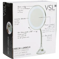 Miroir lumineux grossissant x5 flexible