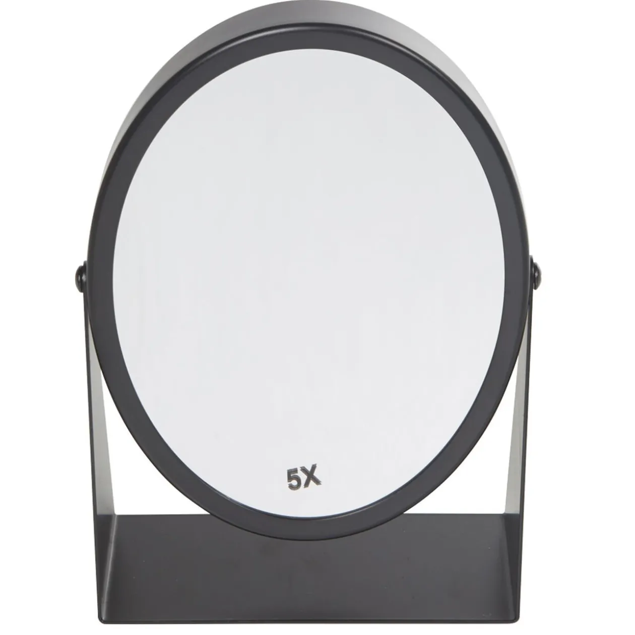 Miroir ovale à poser métal noir