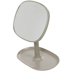 Miroir POP gris taupe sur pied repose bijoux