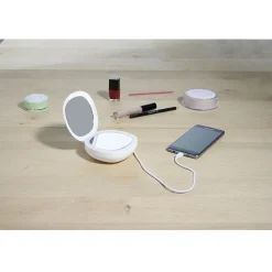 Miroir powerbank rond à led