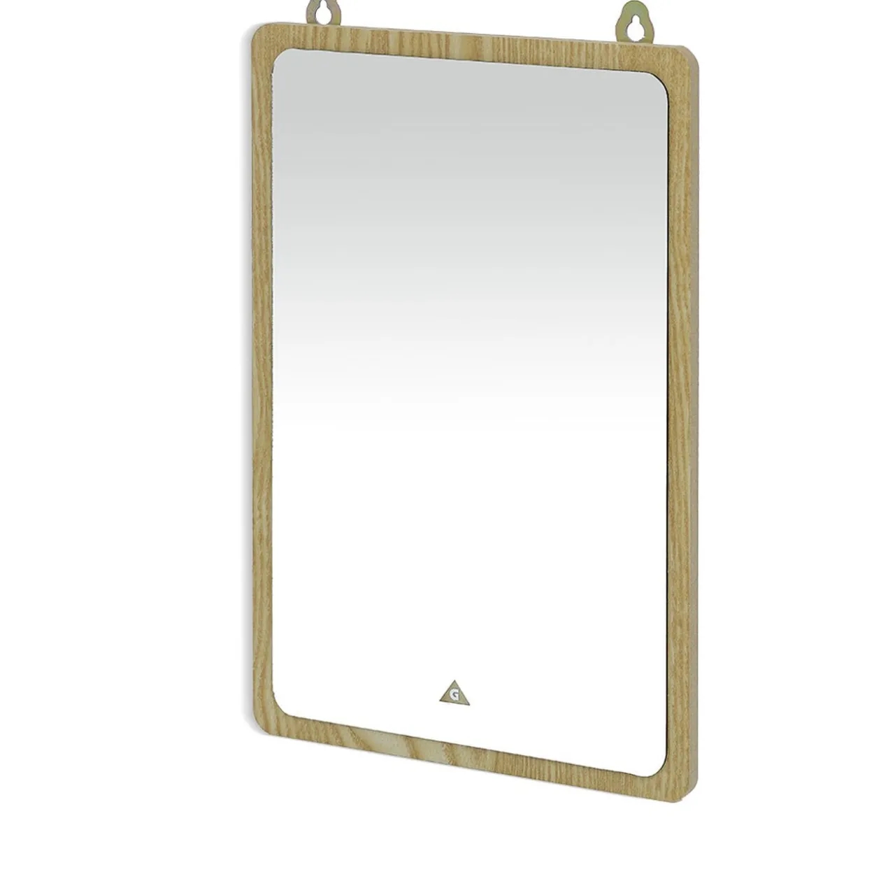 Miroir rectangulaire contour bois 20xH30cm