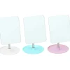 Miroir rectangulaire pivotant avec socle rond
