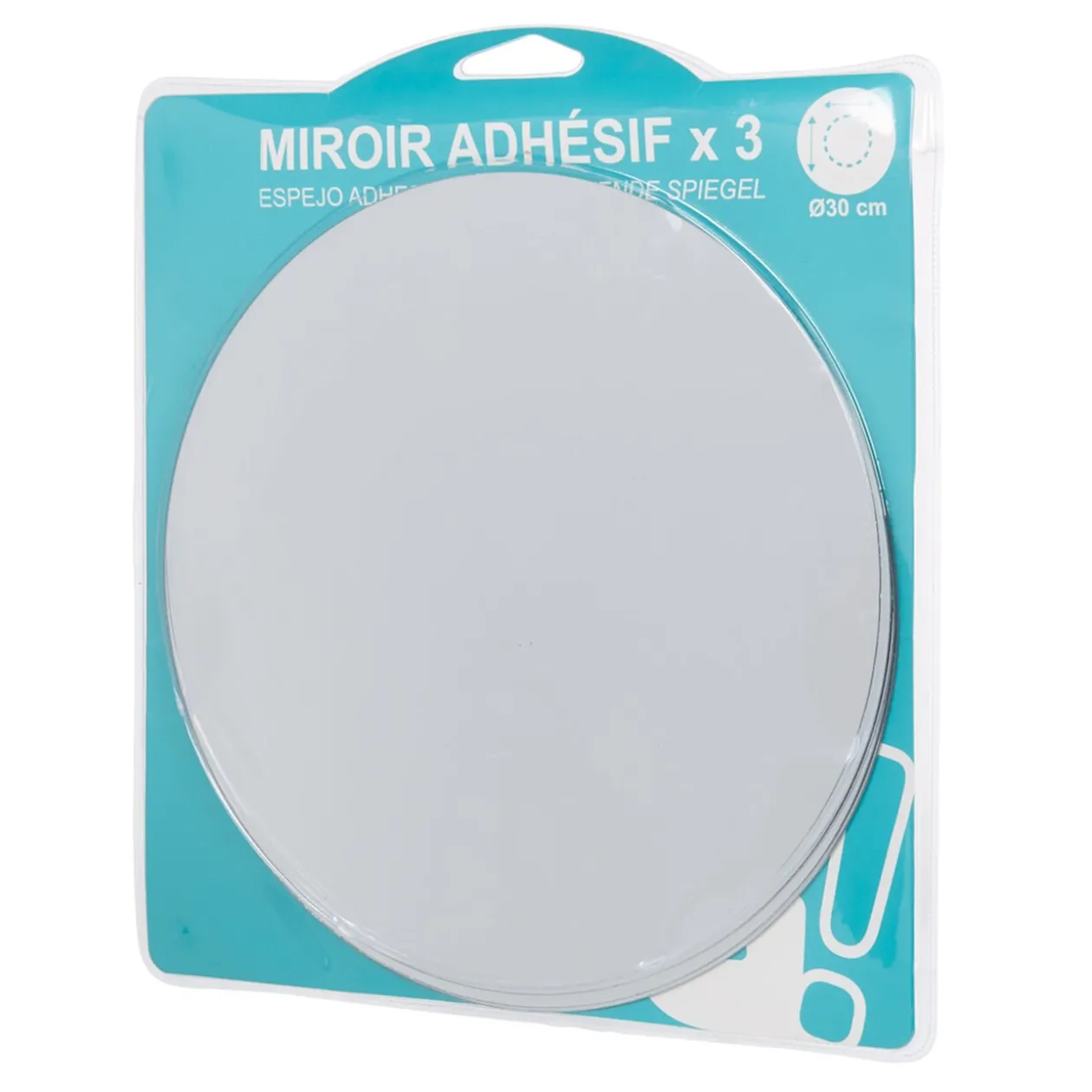 Miroir rond adhésif x3
