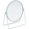 Miroir rond sur pied design industriel blanc
