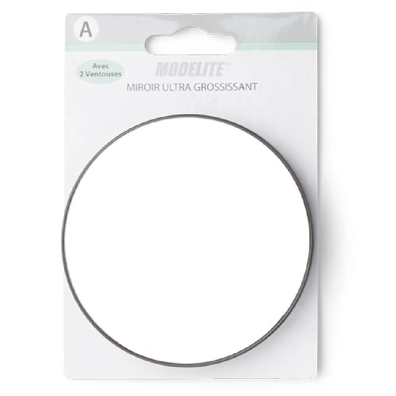 Miroir rond ultra grossissant avec 2 ventouses Ø8cm