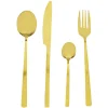 Ménagère 16 couverts inox doré