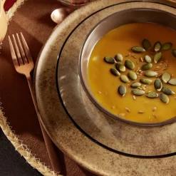 Ménagère 16 pièces inox marron cuivré