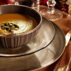 Ménagère 16 pièces inox marron cuivré