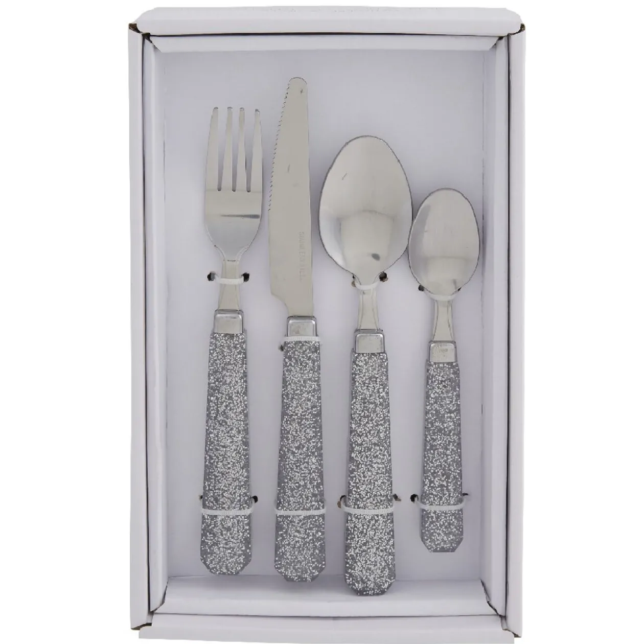 Ménagère 24 pièces paillettes argenté