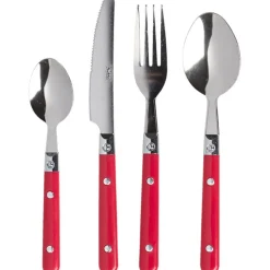 Ménagère 16 pièces rouge