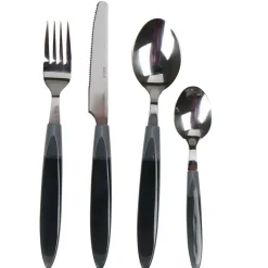 Ménagère 24 pièces transparent gris