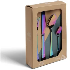 Ménagère inox x16 iridescent