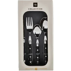 Ménagère noir et argent Bastille 24 pièces