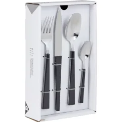 Ménagère scandinave 24 pièces noir