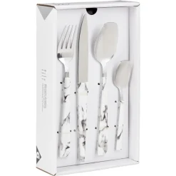 Ménagère scandinave 24 pièces effet marbre