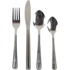 Ménagère XXL inox 100 pièces avec range couverts plastique