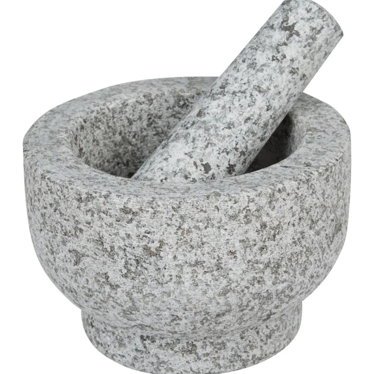 Mortier avec pilon granite gris