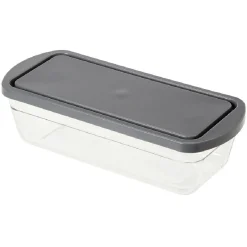 Moule à cake en verre avec couvercle gris