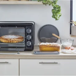 Moule à cake en verre avec couvercle gris