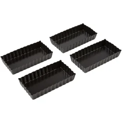 Moule à mini cake avec fond amovible x4