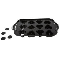 Moule à muffins coeurs avec fonds amovibles