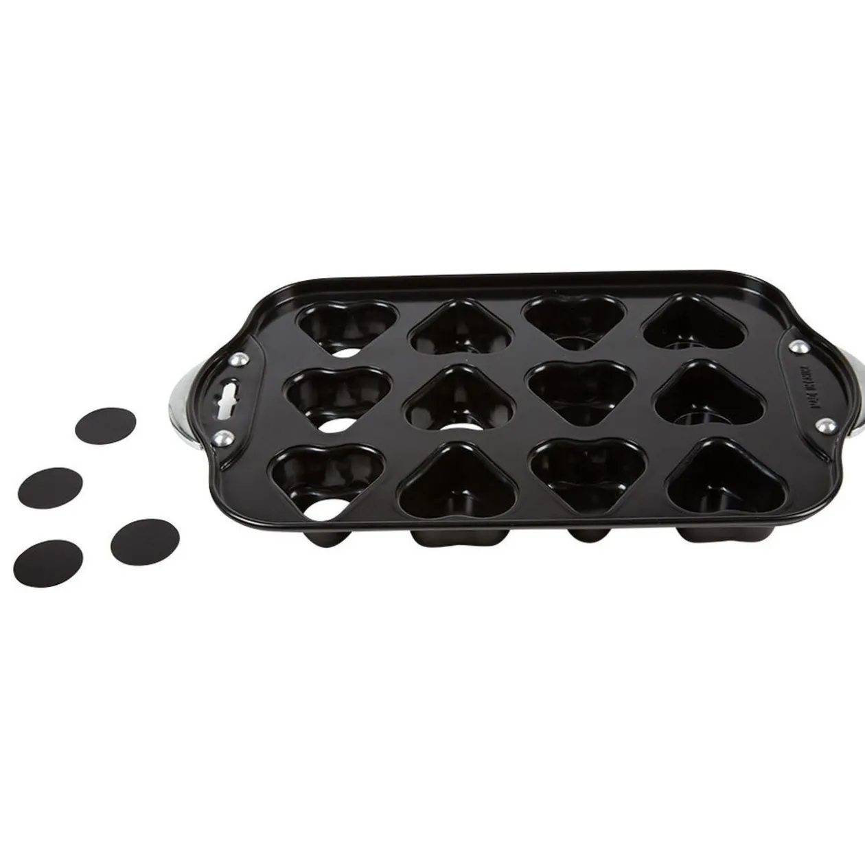 Moule à muffins coeurs avec fonds amovibles