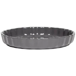 Moule à tarte gris avec plat rectangulaire jaune