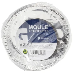 Moule à tartelette en aluminium diamètre 10cm par 10