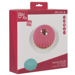 Moule rond strié 3D silicone vert