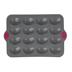 Moule silicone gris 16 madeleines