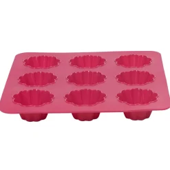 Moule silicone rose 9 minis brioches