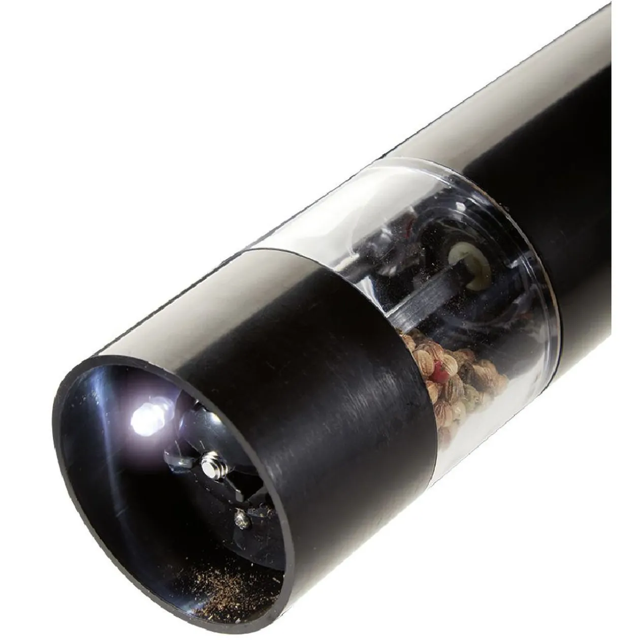 Moulin électrique sel poivre noir et blanc x2