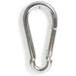 Mousqueton alpin en acier zingué gris 60 mm