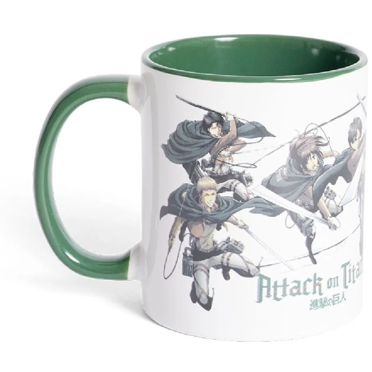 Mug Attaque des Titans vert et blanc 315ml