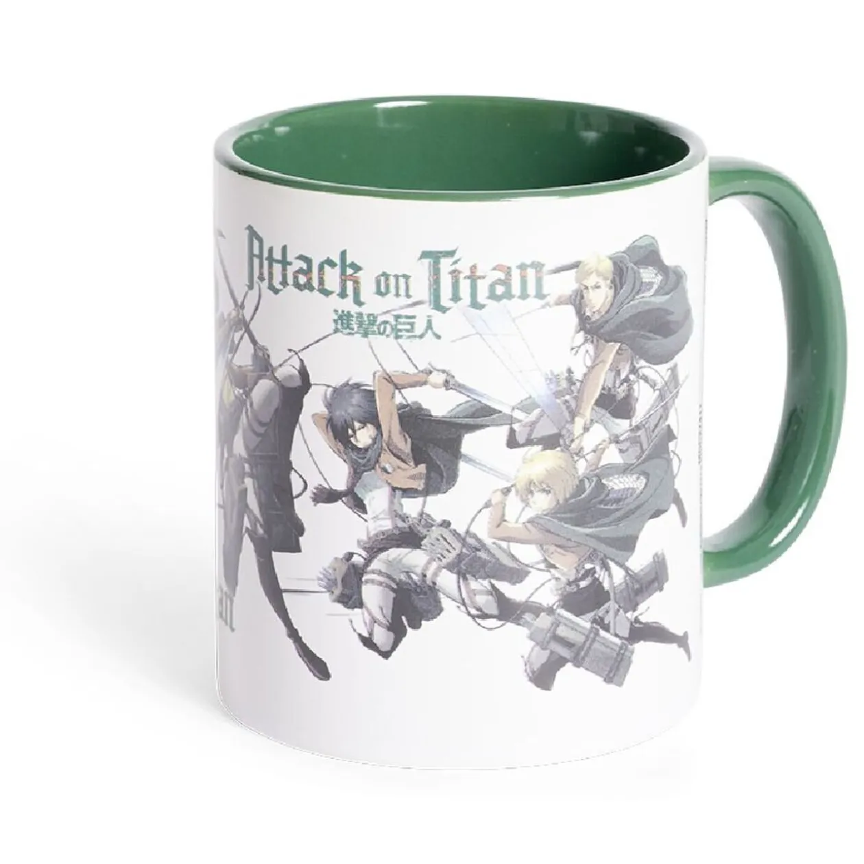 Mug Attaque des Titans vert et blanc 315ml