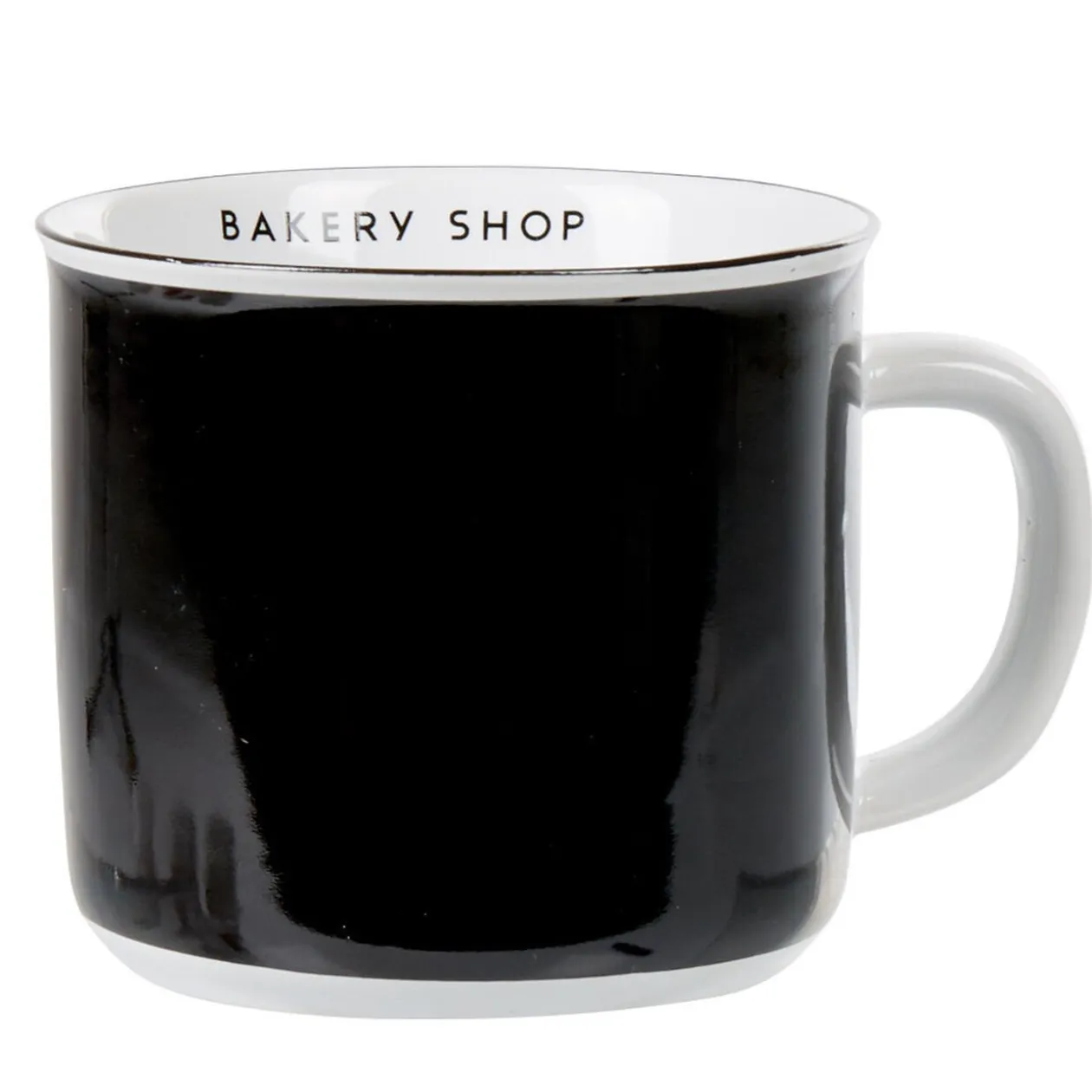 Mug bicolore noir blanc collection Bakery