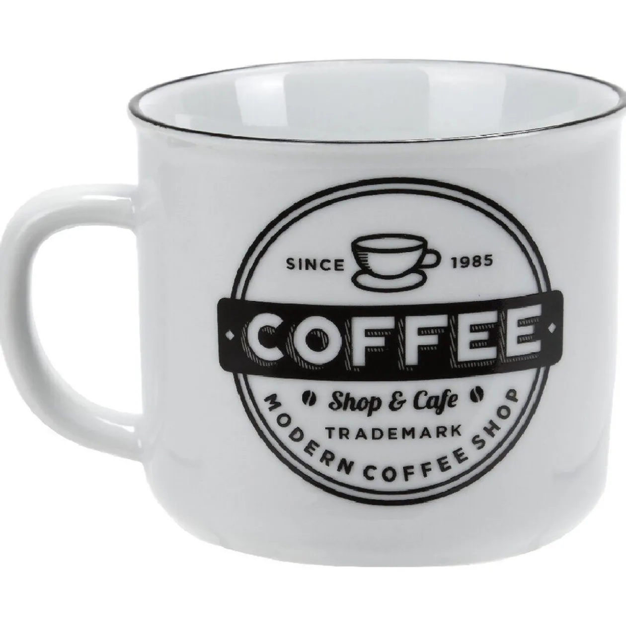 Mug blanc et noir coffee shop Bakery